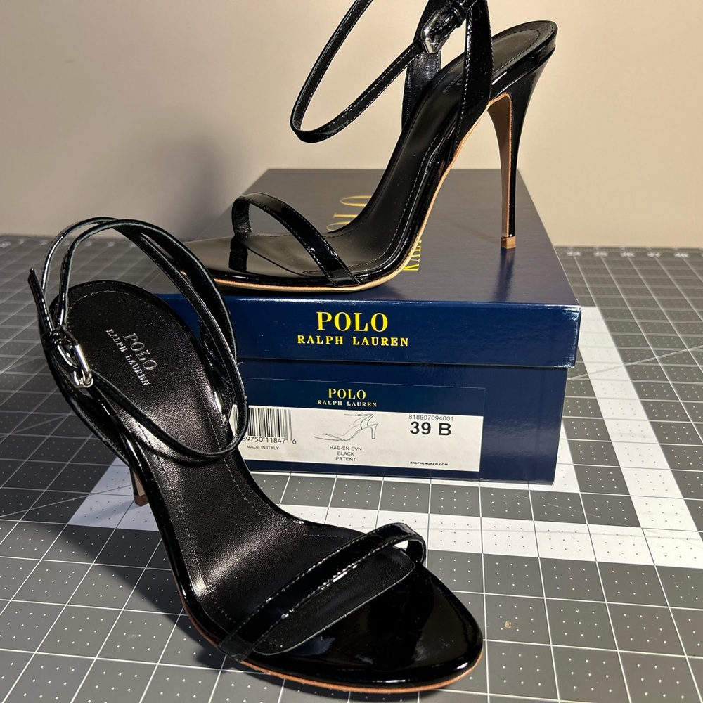 Polo by Ralph Lauren Black Stiletto Heels
